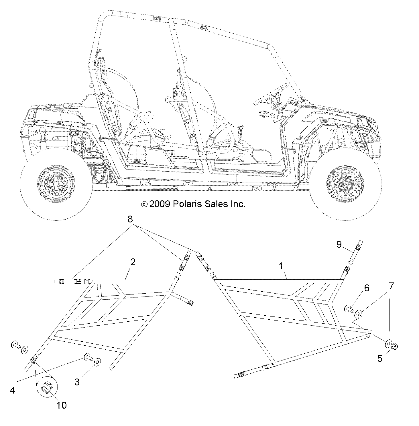 BODY, SIDE NETS - R10XH76AA (49RGRNETS10RZRS4)