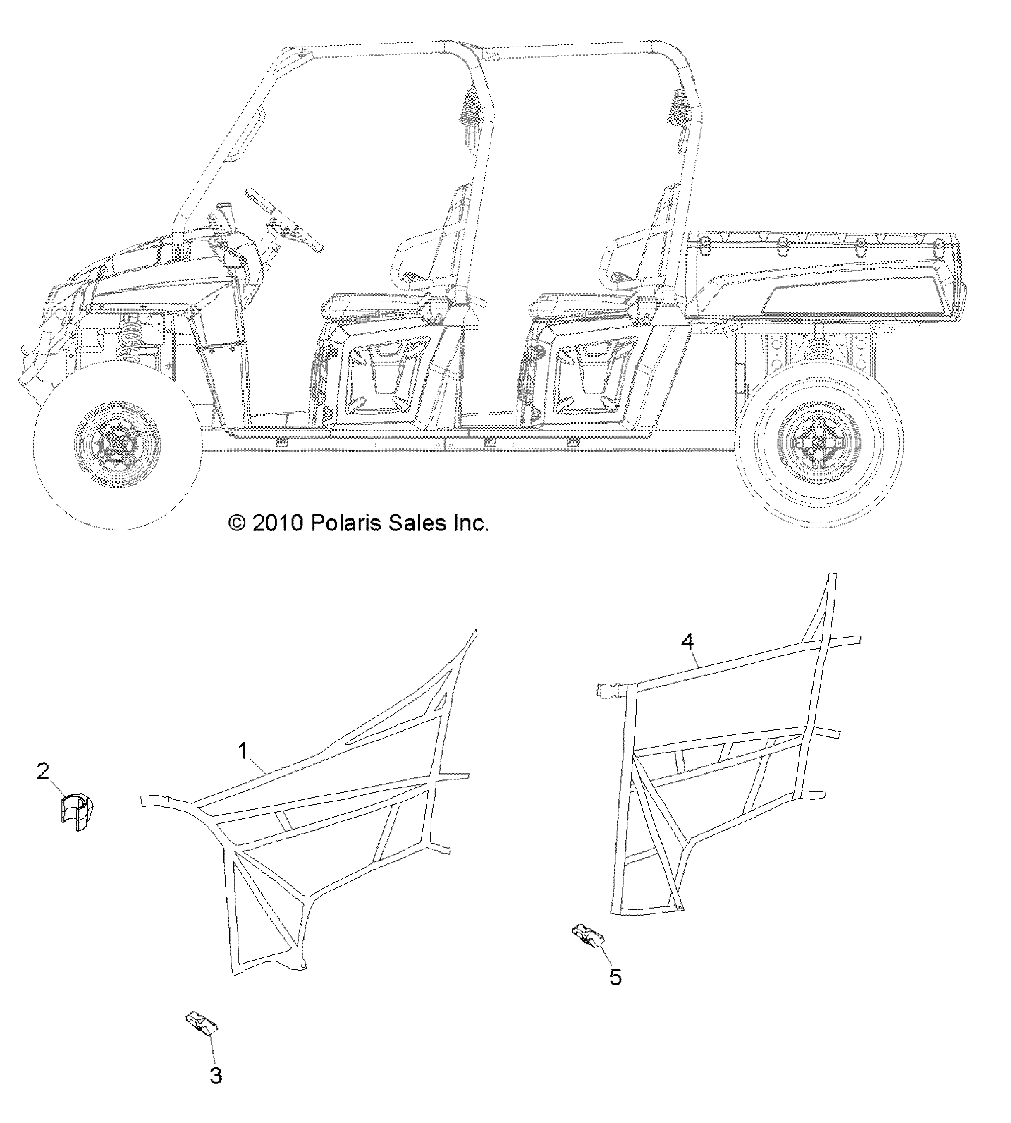 BODY, SIDE NETS - R13WH90DG (49RGRNETS11800CREW)