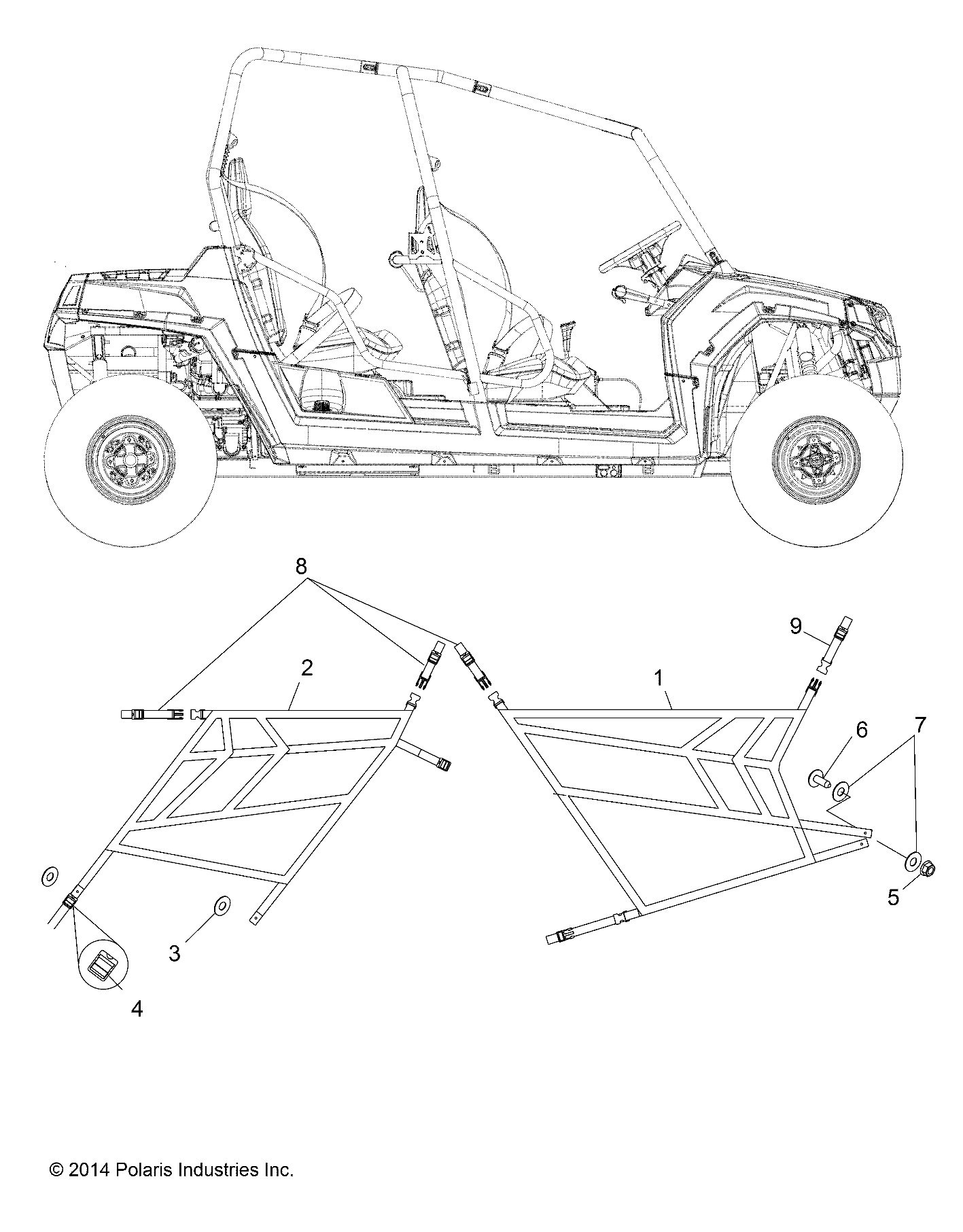 BODY, SIDE NETS - Z14XE7EAL/X (49RGRNETS14RZR4)