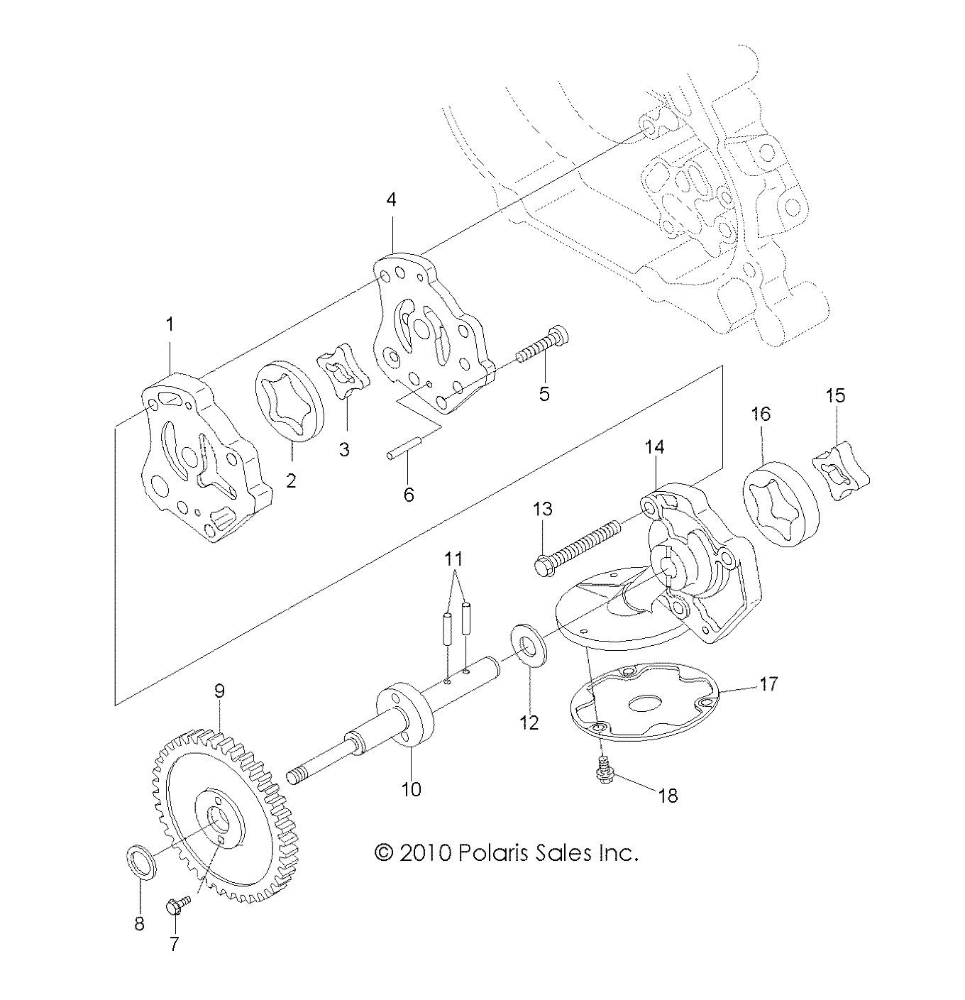 ENGINE, OIL PUMP - R12RH45AG/AH/AR (49RGROILPUMP10400)