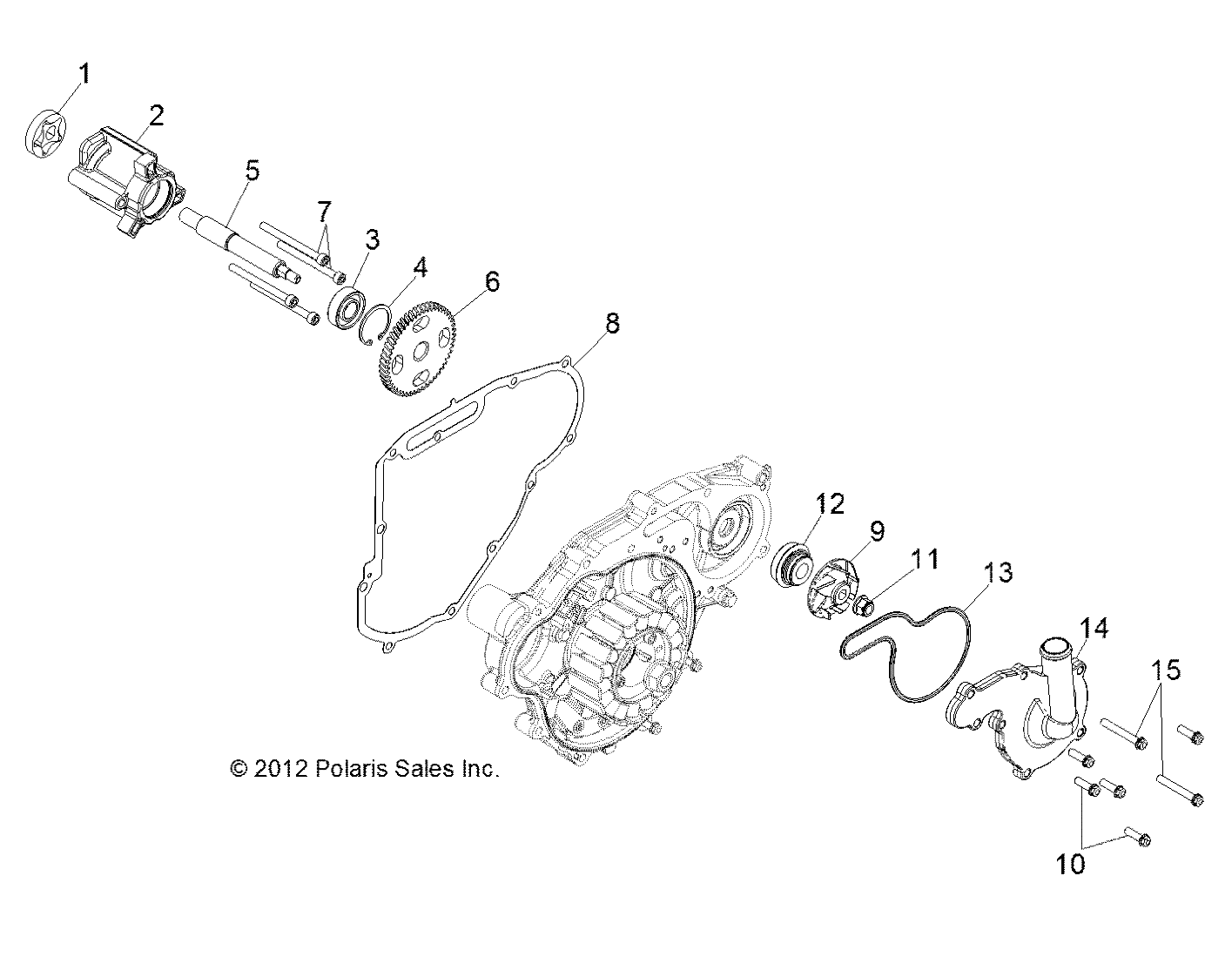 ENGINE, OIL PUMP and WATER PUMP - R13TH76/7E ALL OPTIONS (49RGROILPUMP13800EFI)