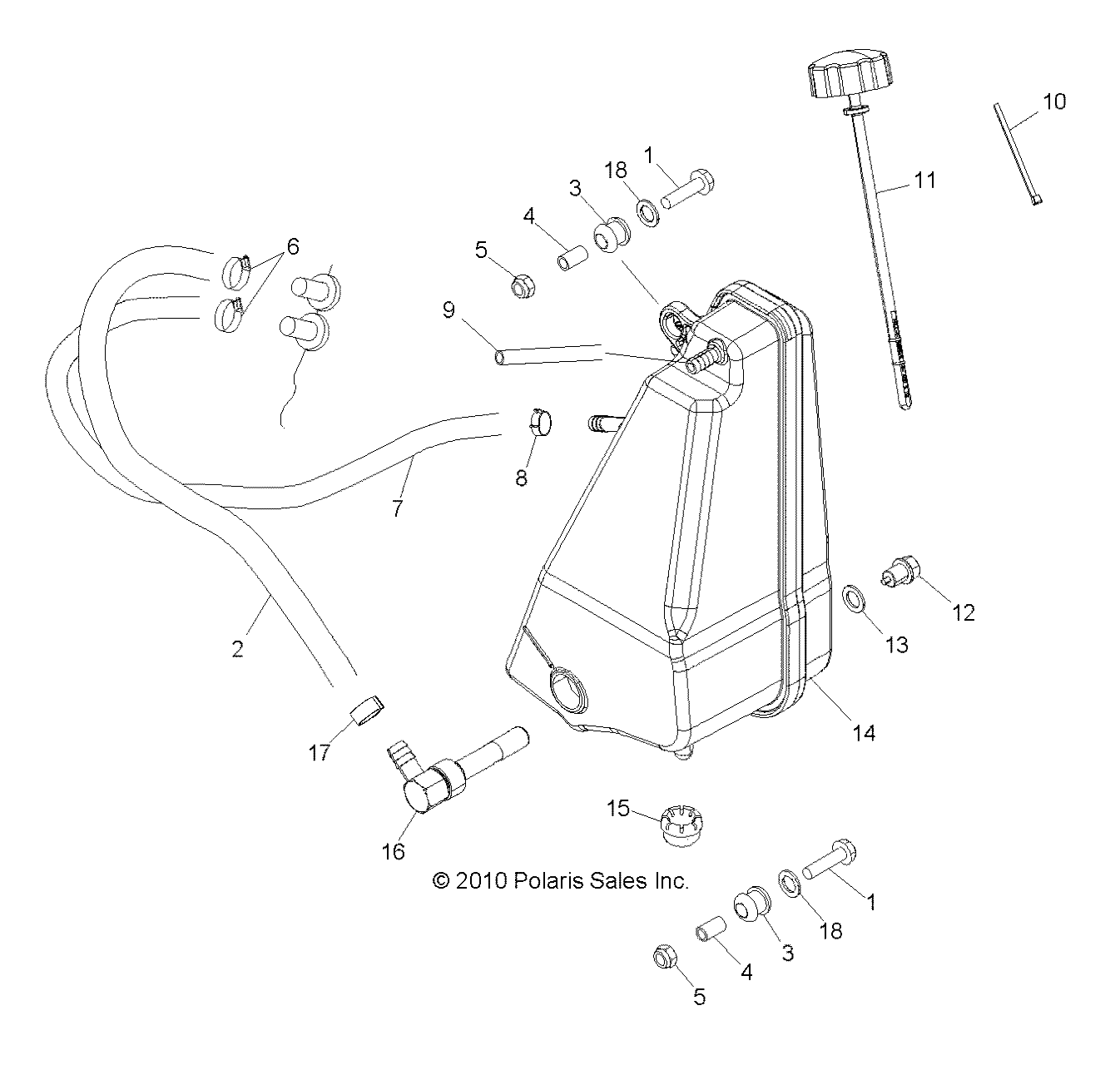 ENGINE, OIL TANK - R12RH45AG/AH/AR (49RGROILTANK11500CREW)