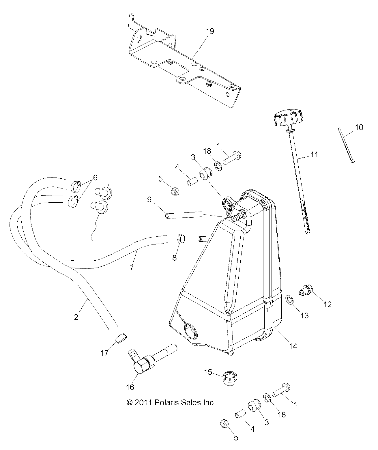 ENGINE, OIL TANK - R12RH50AG/AH/AM/AR/AZ (49RGROILTANK12500)