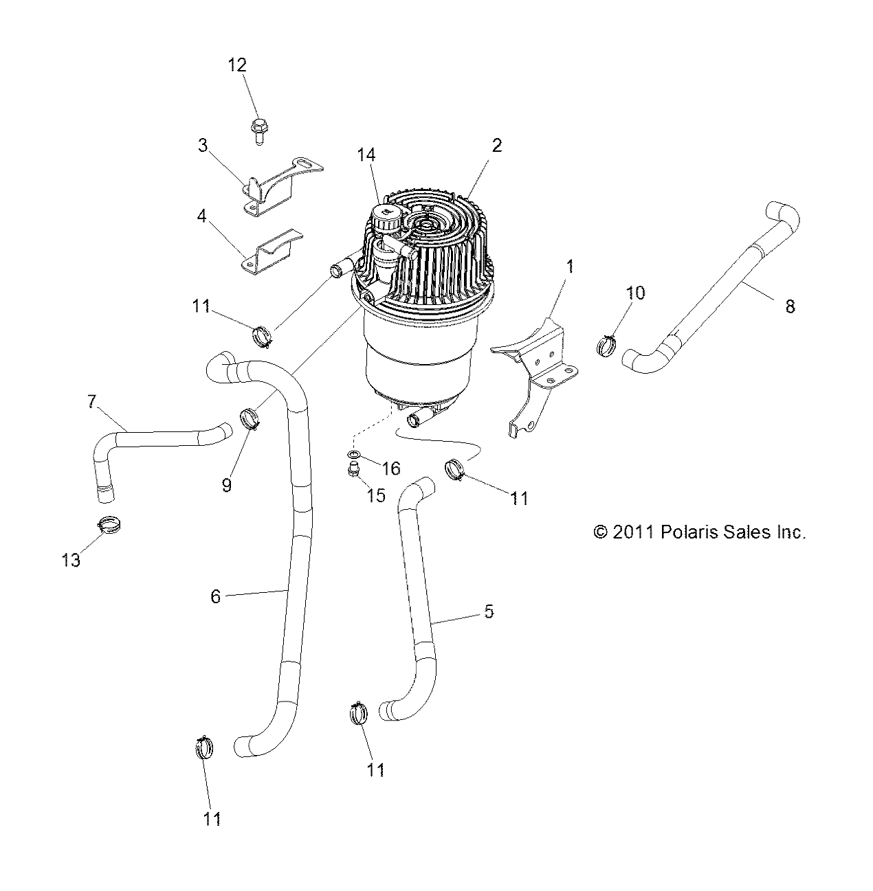 ENGINE, OIL TANK and LINES - R12XT87AA/9EAS (49RGROILTANK12RZRXP4)