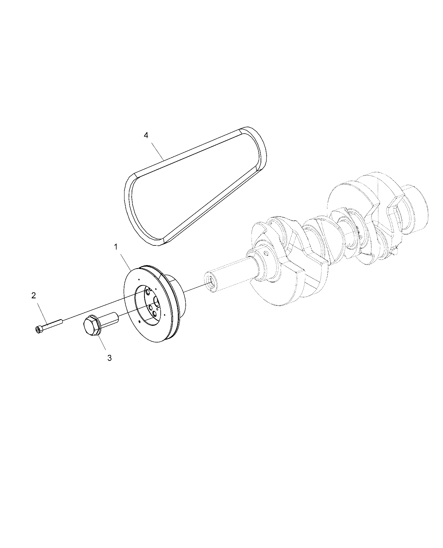 ENGINE, DRIVE PULLEY and DRIVE BELT - R151DPD1AA/2D (49BRUTUSPULLEY15DSL)