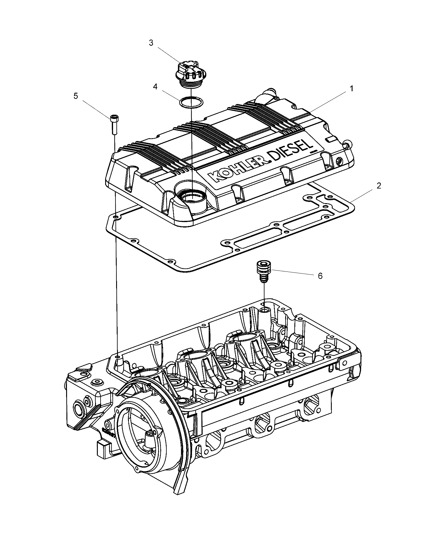 ENGINE, ROCKER ARMS COVER and OIL FILLER - R151DPD1AA/2D (49BRUTUSROCKERCVR15DSL)