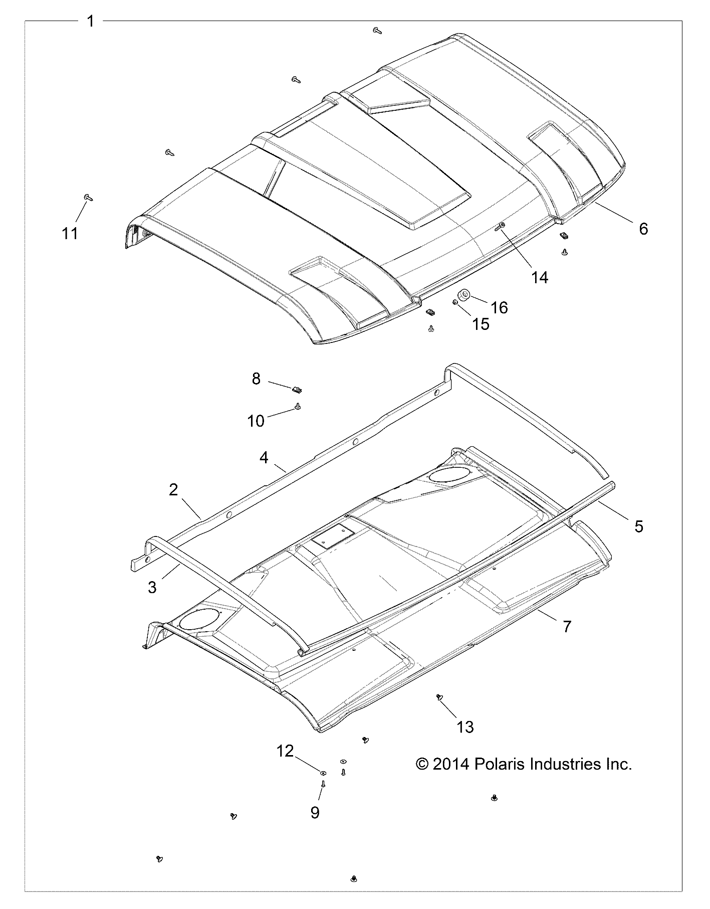 BODY, ROOF - R15RTA/E87A2/A5 (49RGRROOF15900XP)