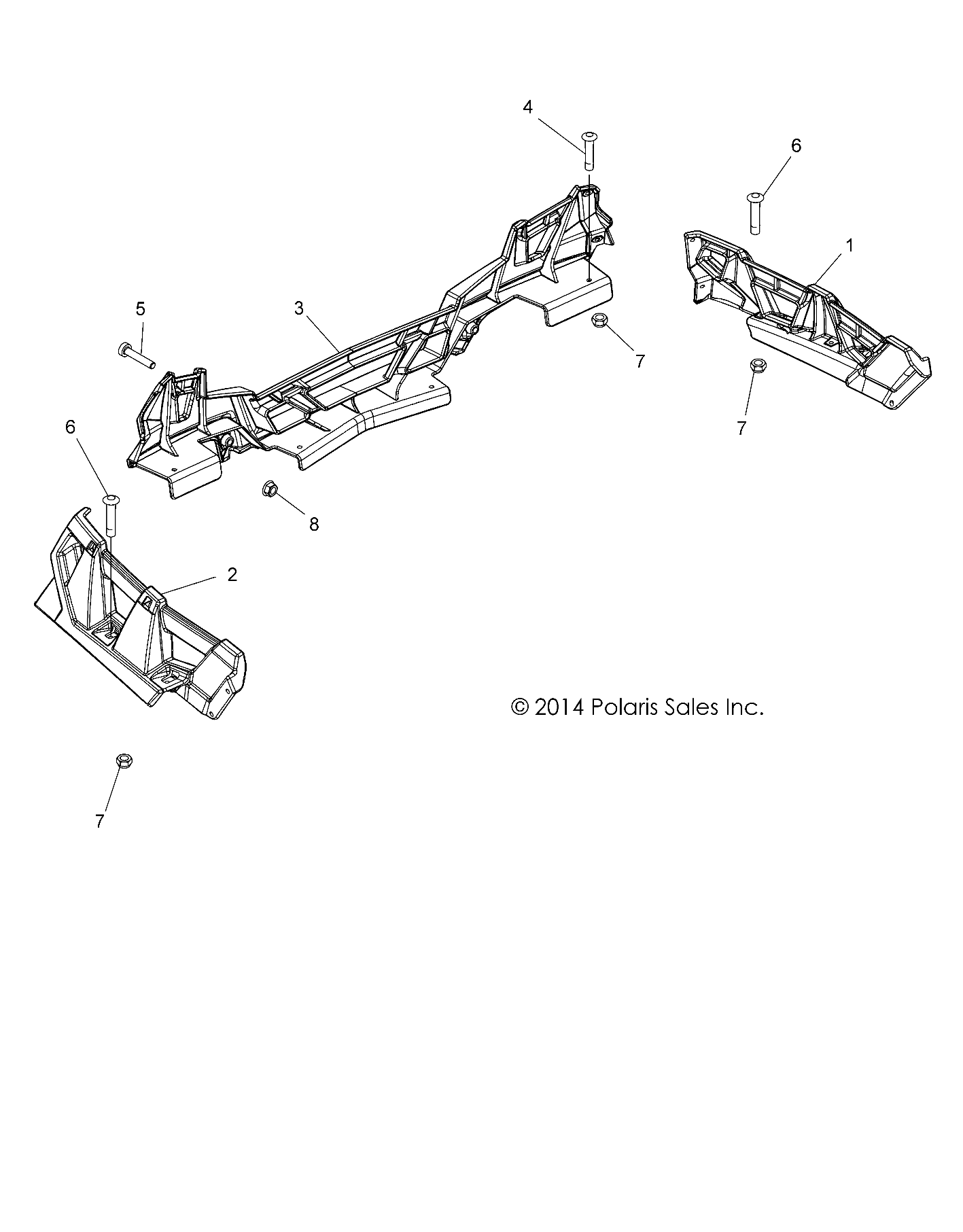 BODY, REAR RACK EXTENDERS - Z14VE7EAJ (49RGRRRRACKEXT14RZR800)