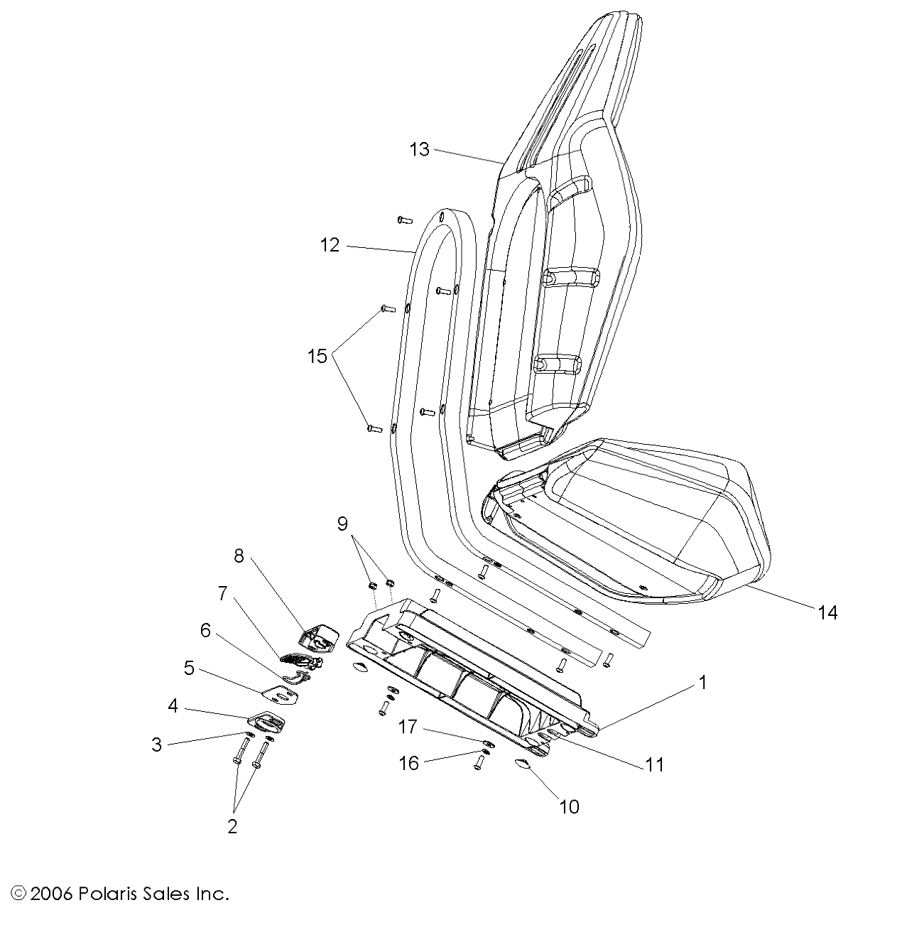 BODY, SEAT ASM. - R09VH76 ALL OPTIONS (49RGRSEAT08VISTA)