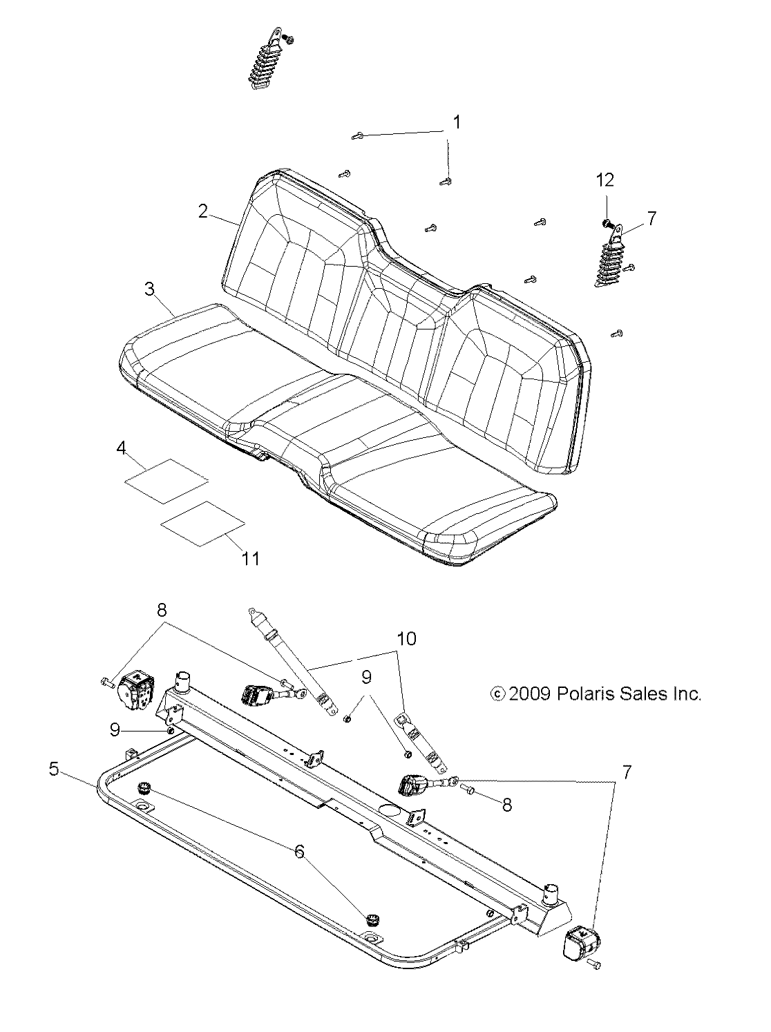 BODY, SEAT and BASE - R10TH76/TY76 ALL OPTIONS (49RGRSEAT108004X4)