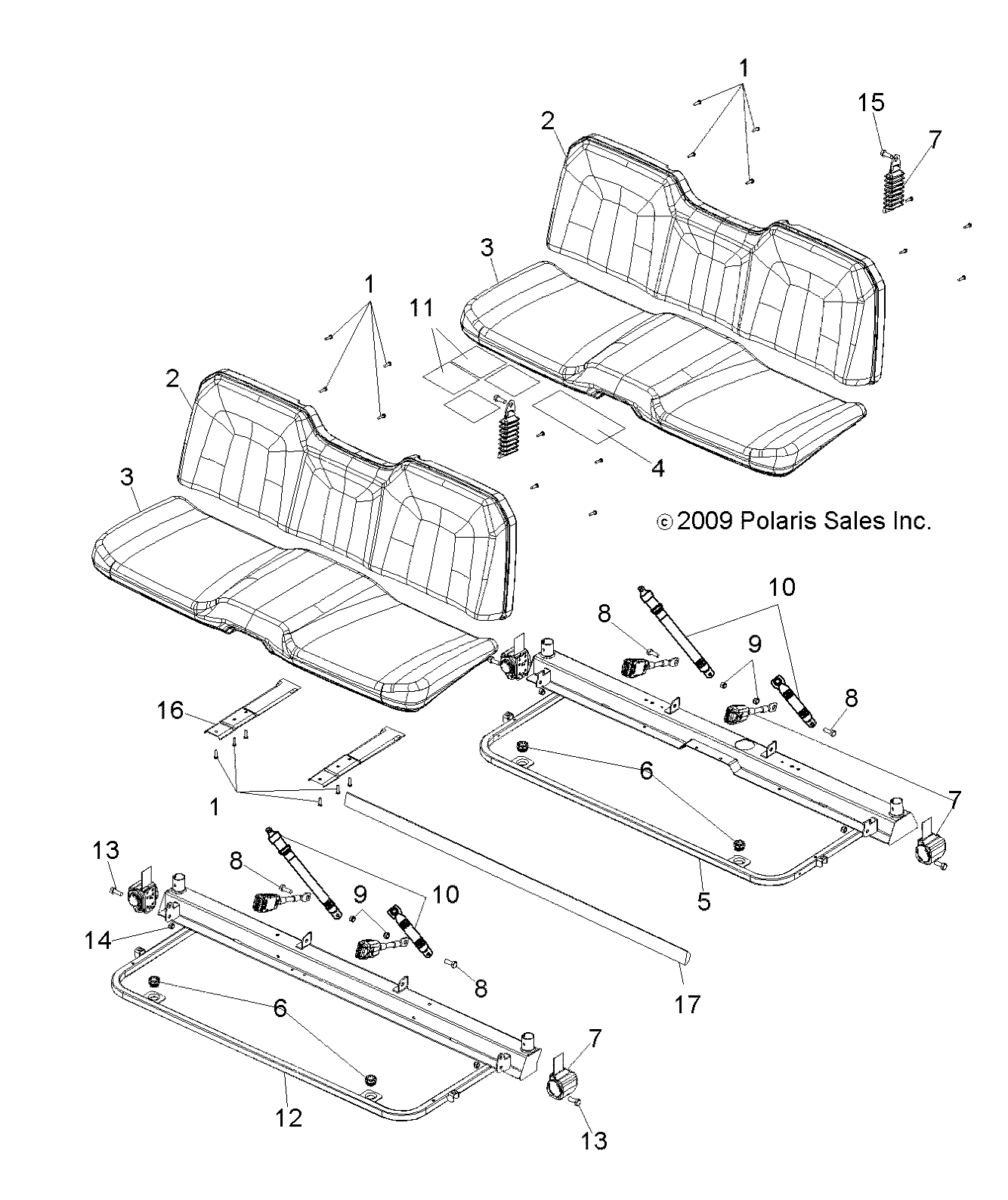 BODY, SEAT and BASE - R10WH76AG/AH/AR/AV/WY76AW/AZ (49RGRSEAT10800CREW)