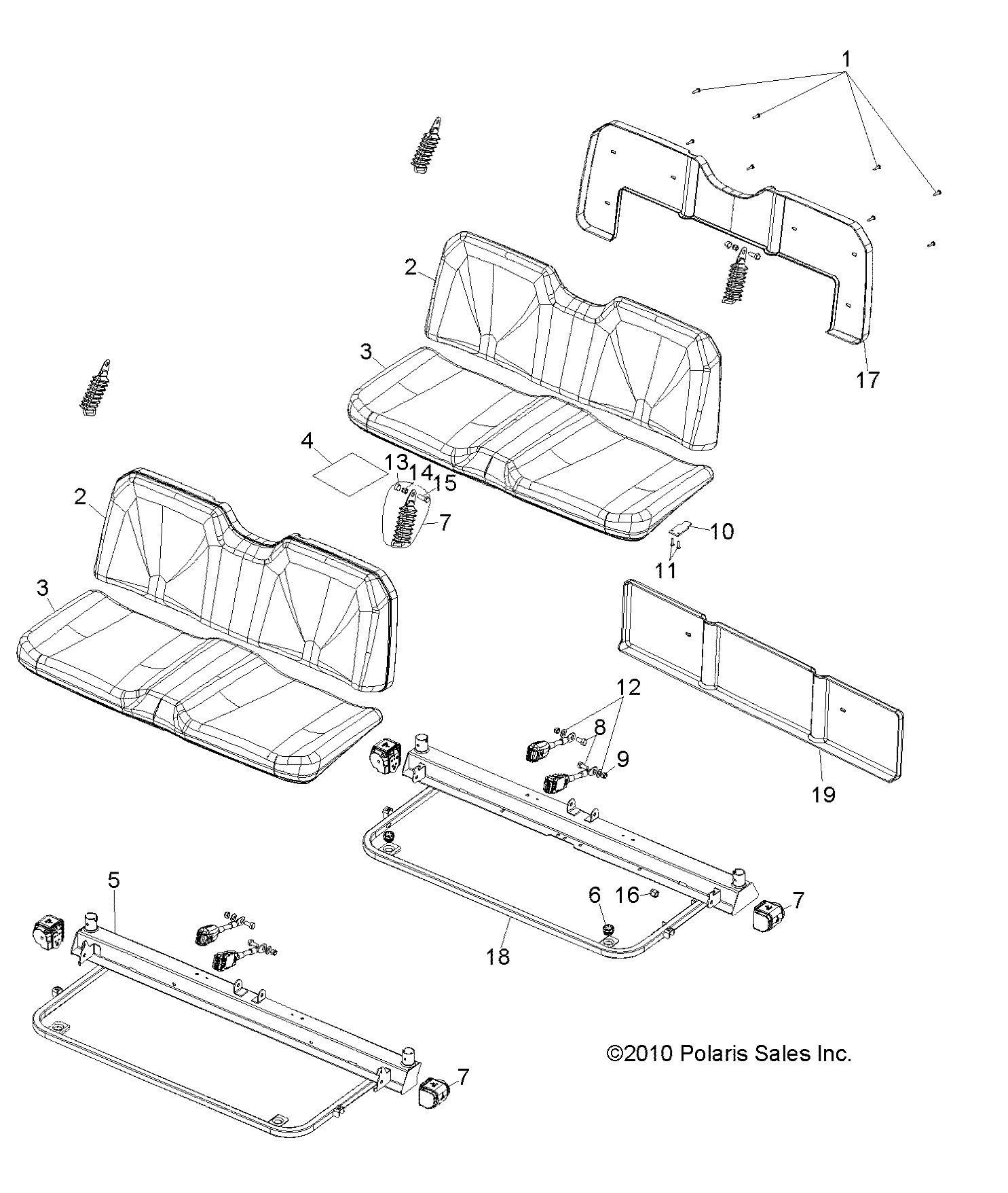 BODY, SEAT - R11WH50AG/AH/AR (49RGRSEAT11500CREW)