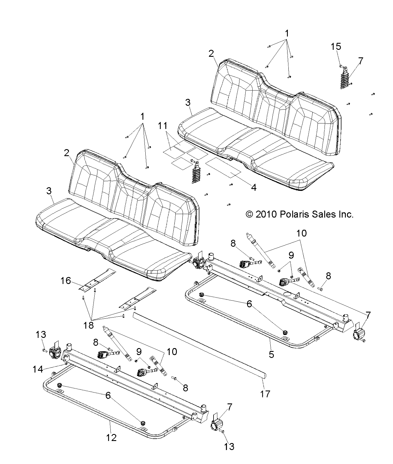 BODY, SEAT and BASE - R11WH76AG/AR/WY76AE/AH/AJ (49RGRSEAT11800CREW)