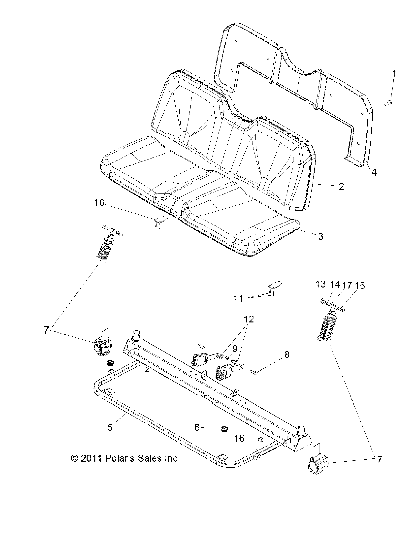 BODY, SEAT - R12RH50AG/AH/AM/AR/AZ (49RGRSEAT12500)