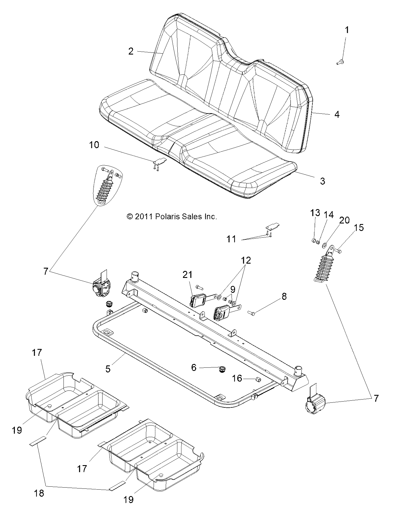 BODY, SEAT - R12RC08LG (49RGRSEAT12LSV)