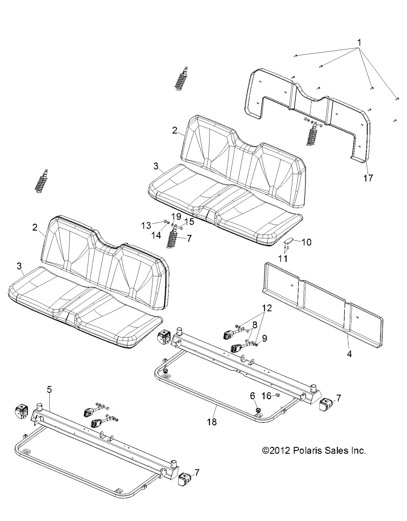 BODY, SEAT - R13WH50AG/AH/AR/AX (49RGRSEAT13500CREW)