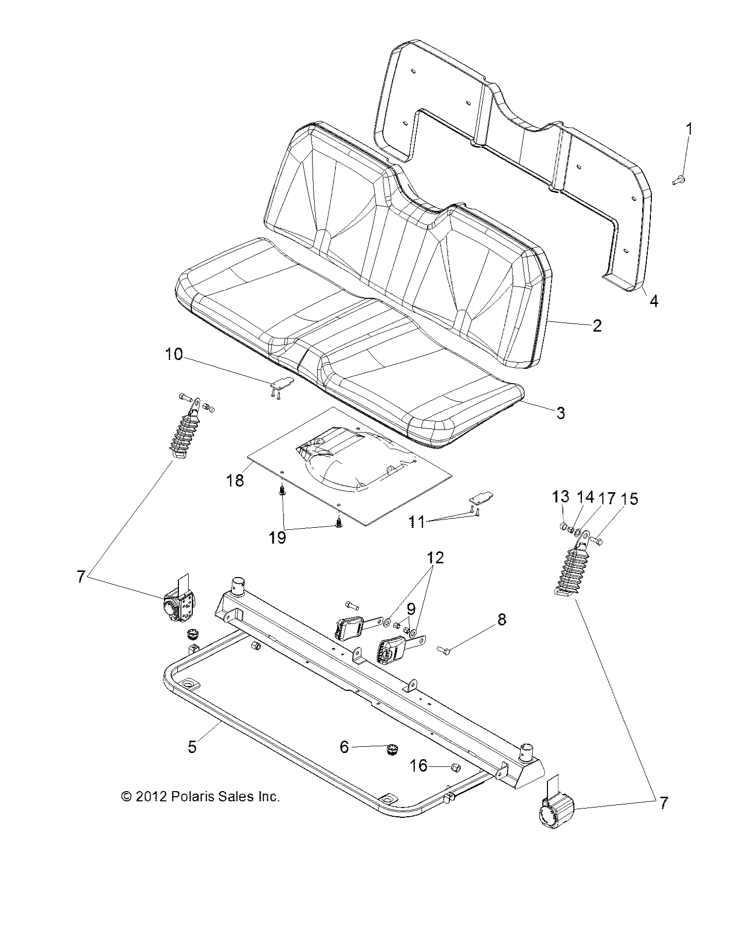 BODY, SEAT - R13RH76AG/AH/AN (49RGRSEAT13800MID)