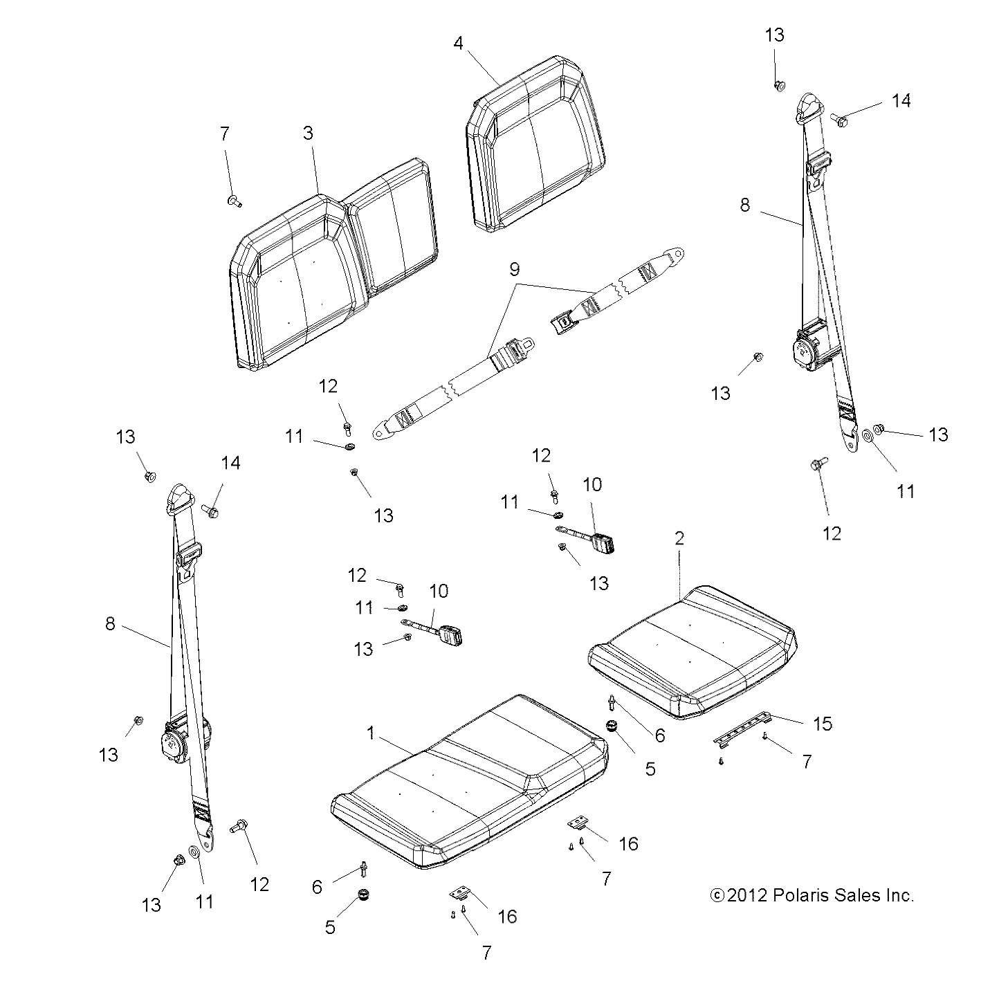 BODY, SEAT - R13UH88/UH9E ALL OPTIONS (49RGRSEAT13900XP)