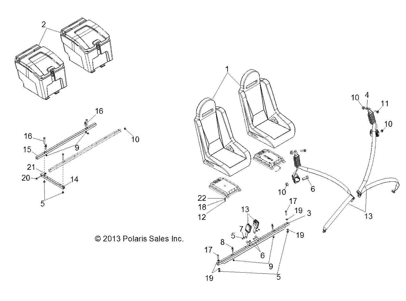 BODY, SEAT, MOUNTING and BELTS - R13XT9EAL (49RGRSEAT13JAGX)