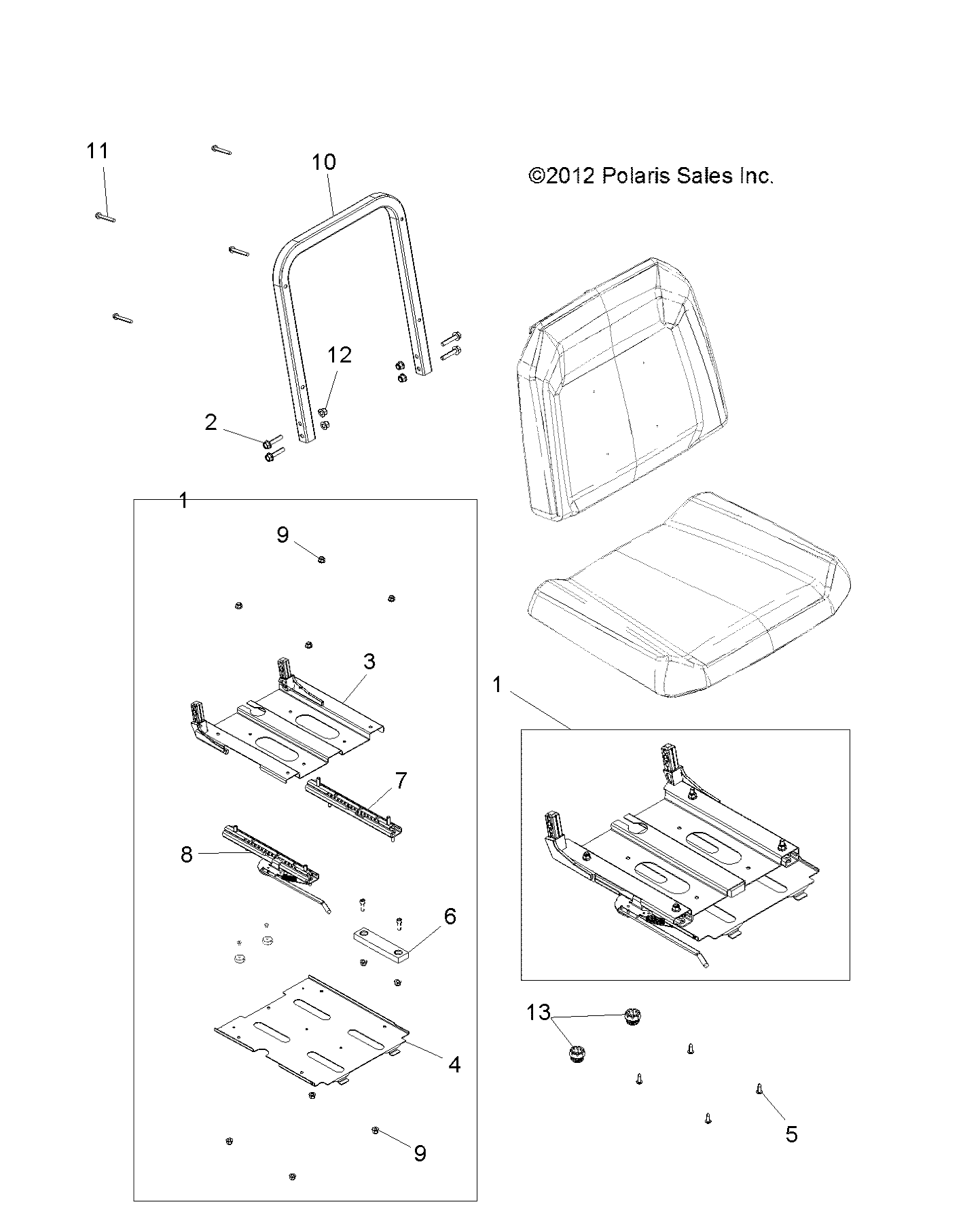 BODY, SLIDER, DRIVERS SEAT - R16R_E87AM/AS/AV (49RGRSEAT13SLIDER)