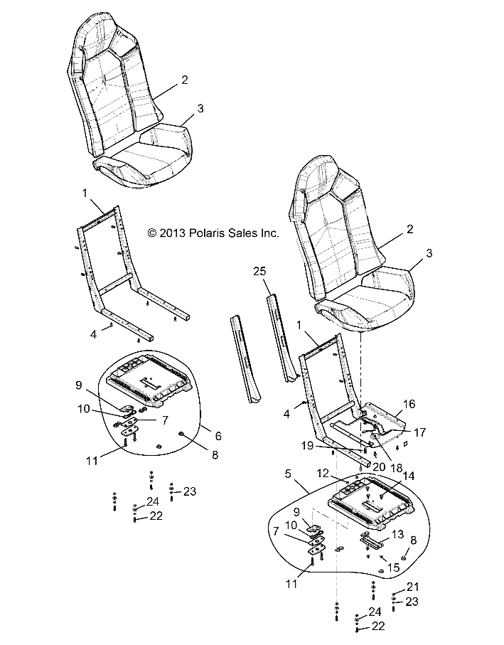 BODY, SEAT ASM. AND SLIDER - Z15VFE99AT/AV/AP (49RGRSEAT1410004)