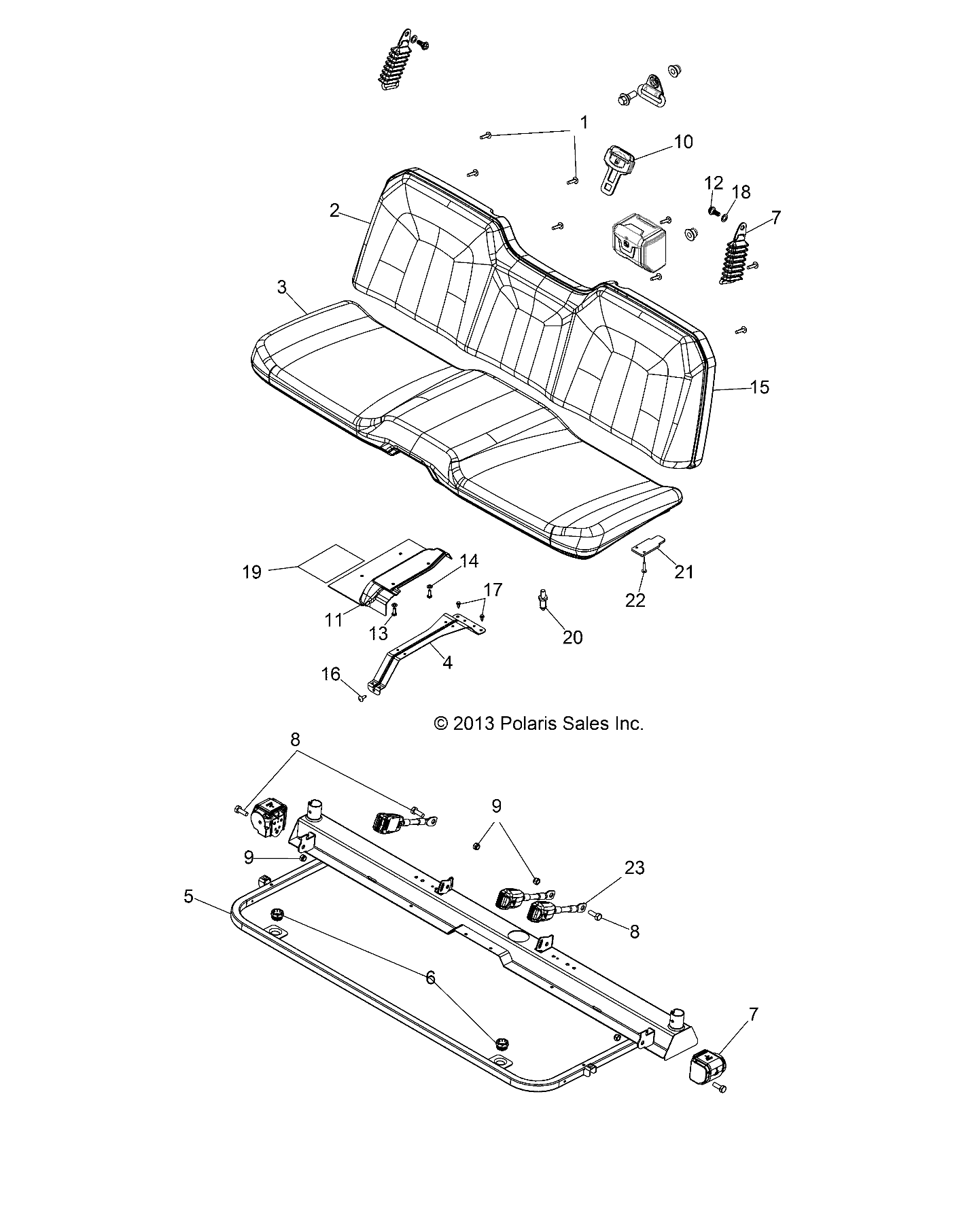 BODY, SEAT and BASE - R14TH76AA/AC/EAS/AAC/ACC/EASC (49RGRSEAT14800)