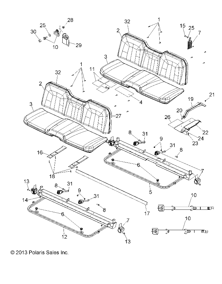 BODY, SEAT and BASE - R14WH76AA/EAC (49RGRSEAT14800CREW)