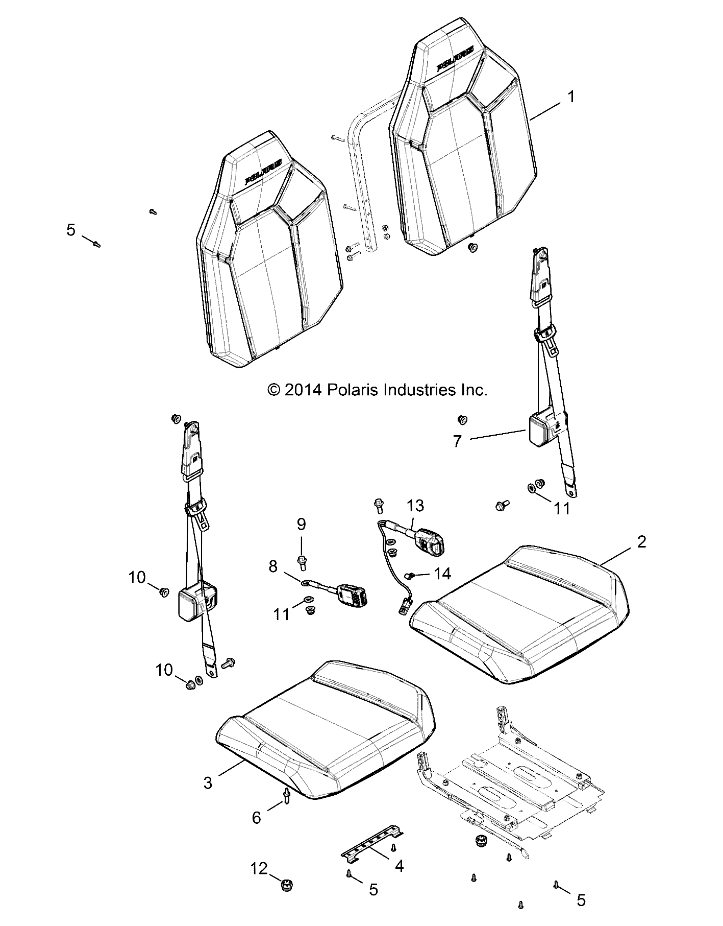 BODY, SEAT - R15RTE87AV/BV ALL OPTIONS (49RGRSEAT159XP)