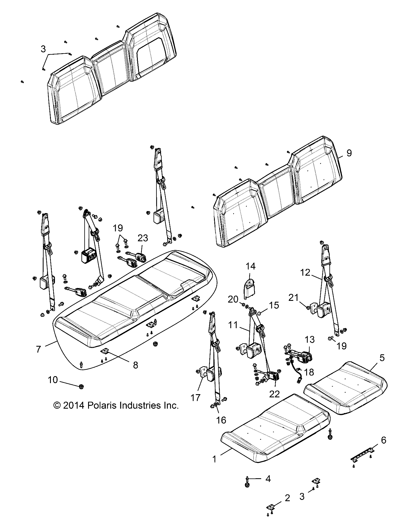 BODY, SEAT - R16RVA87A1/B1/E87A9/B9 (49RGRSEAT15CREW1)