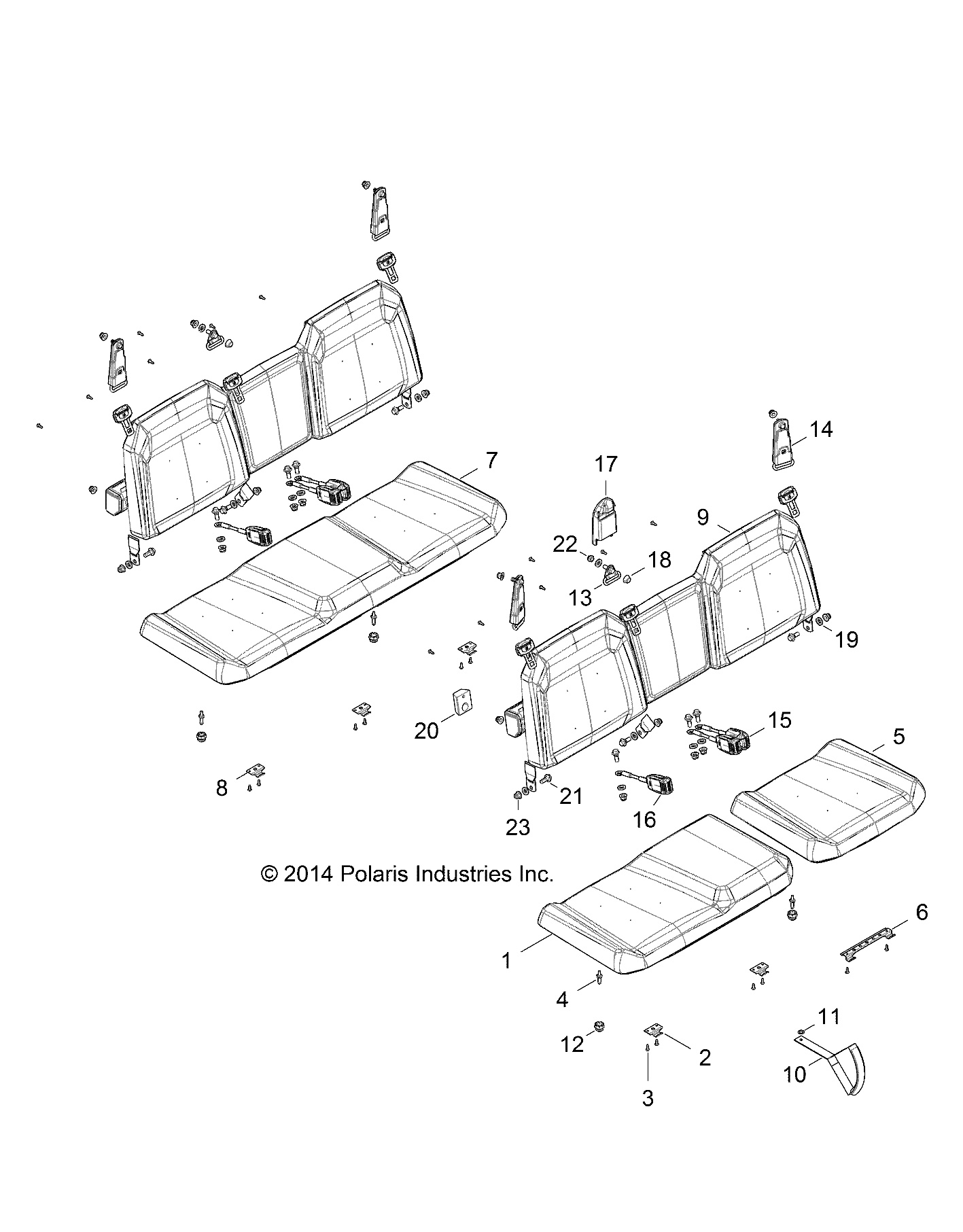 BODY, SEAT and BASE - R17RVAD1N1 (49RGRSEAT15DCREW)