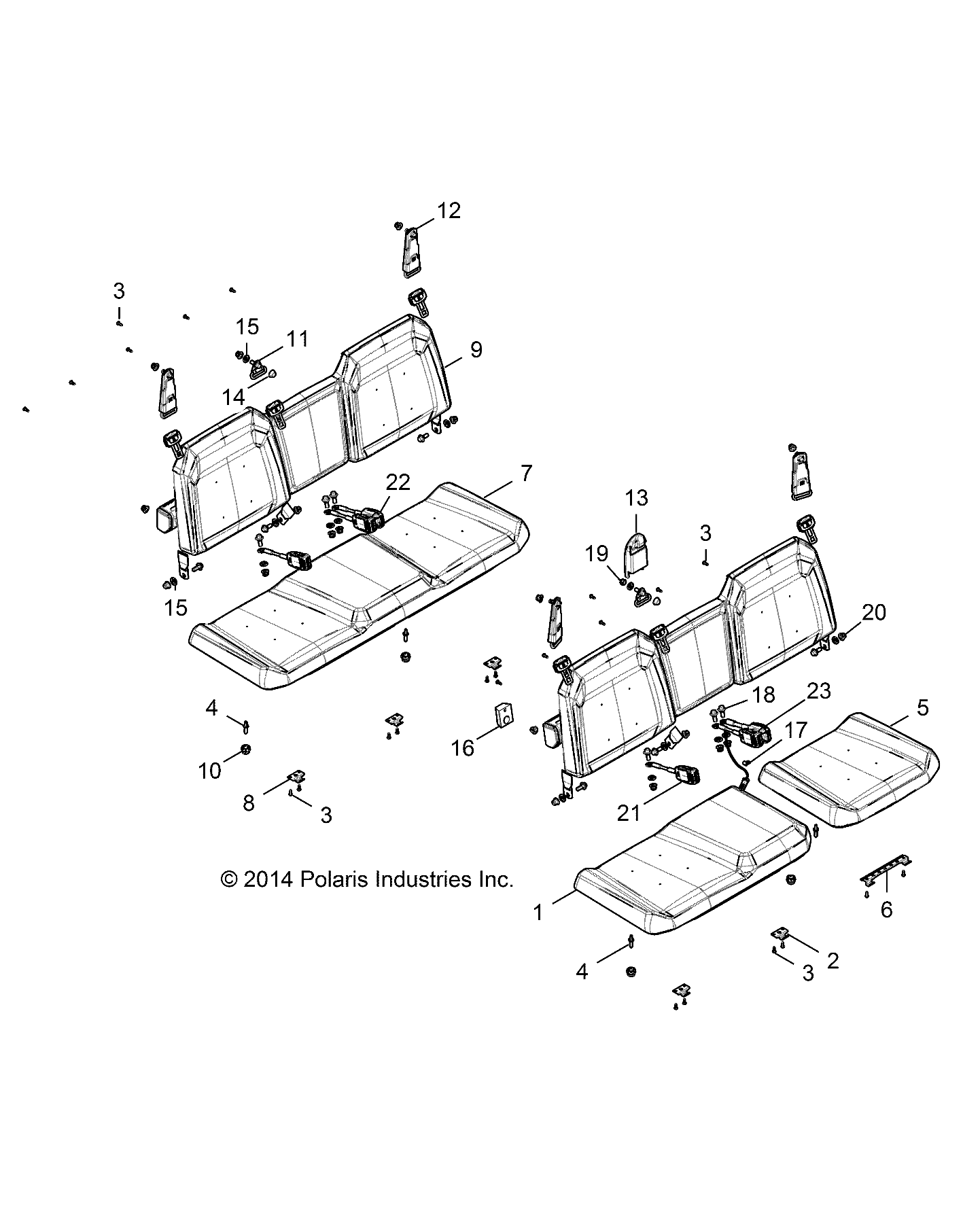 BODY, SEAT - R16RVA57A1/B1/E57A9/B9 (49RGRSEAT15FSCRW)