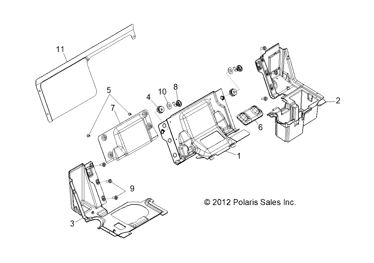 BODY, SEAT DIVIDER - R12JT87AB/AD/AS/AW/9EAW (49RGRSEATDVD12RZR900)