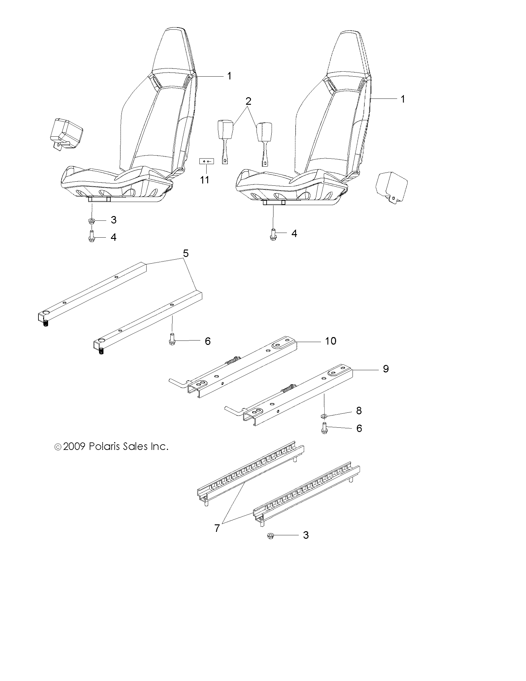 BODY, SEAT, MOUNTING and BELTS - R12VA17AA/AC (49RGRSEATMTG10RZR170)