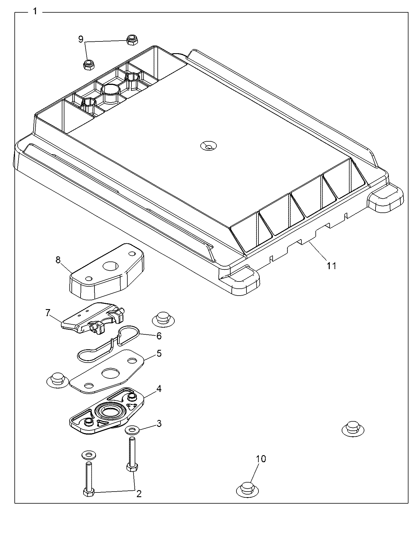 BODY, SEAT, STATIONARY MOUNT - R13XT9EAL (49RGRSEATMTG13JAGX)