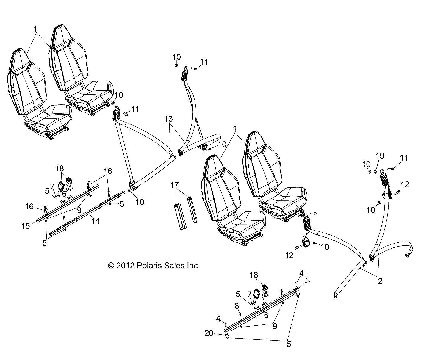 BODY, SEAT MOUNTING and BELTS - R13XE76AD/EAI (49RGRSEATMTG13RZR4)