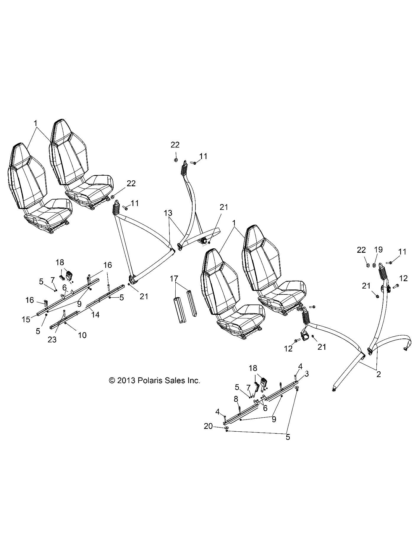 BODY, SEAT MOUNTING and BELTS - Z14XE7EAL/X (49RGRSEATMTG14RZR4)