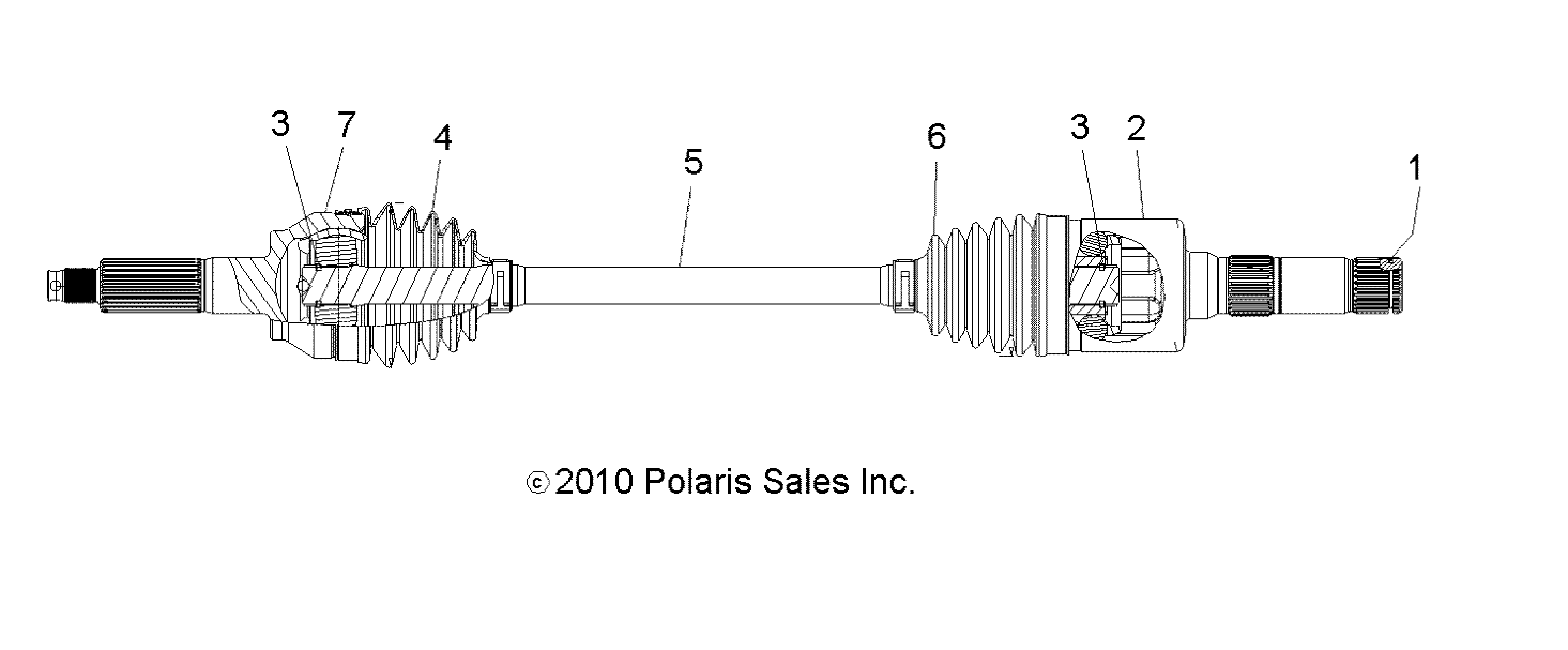 DRIVE TRAIN, REAR DRIVE SHAFT - R15RAA76AA/AJ (49RGRSHAFTDRIVERR116X6)