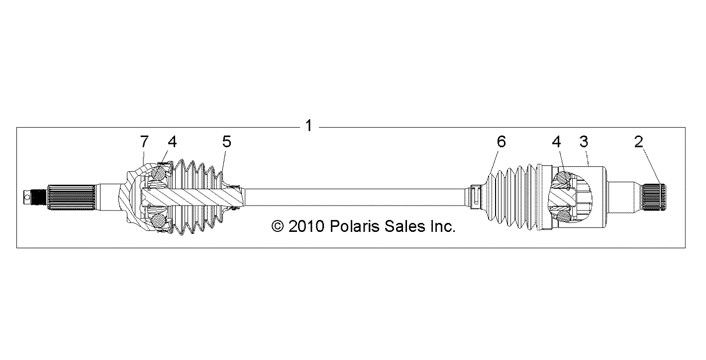 DRIVE TRAIN, REAR HALF SHAFT - R13XT9EAL (49RGRSHAFTDRIVERR11RZRS)