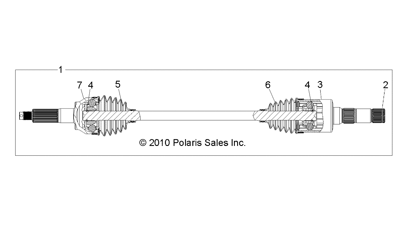 DRIVE TRAIN, REAR HALF SHAFT, RH - R13VE76FX/FI (49RGRSHAFTDRIVERR11RZRSI)