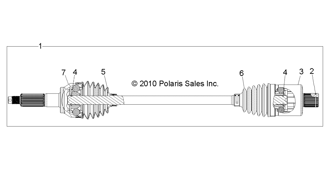 DRIVE TRAIN, REAR DRIVE SHAFT - R13WH76AG/AR/EAH/EAI/KG (49RGRSHAFTDRIVERR1332878)