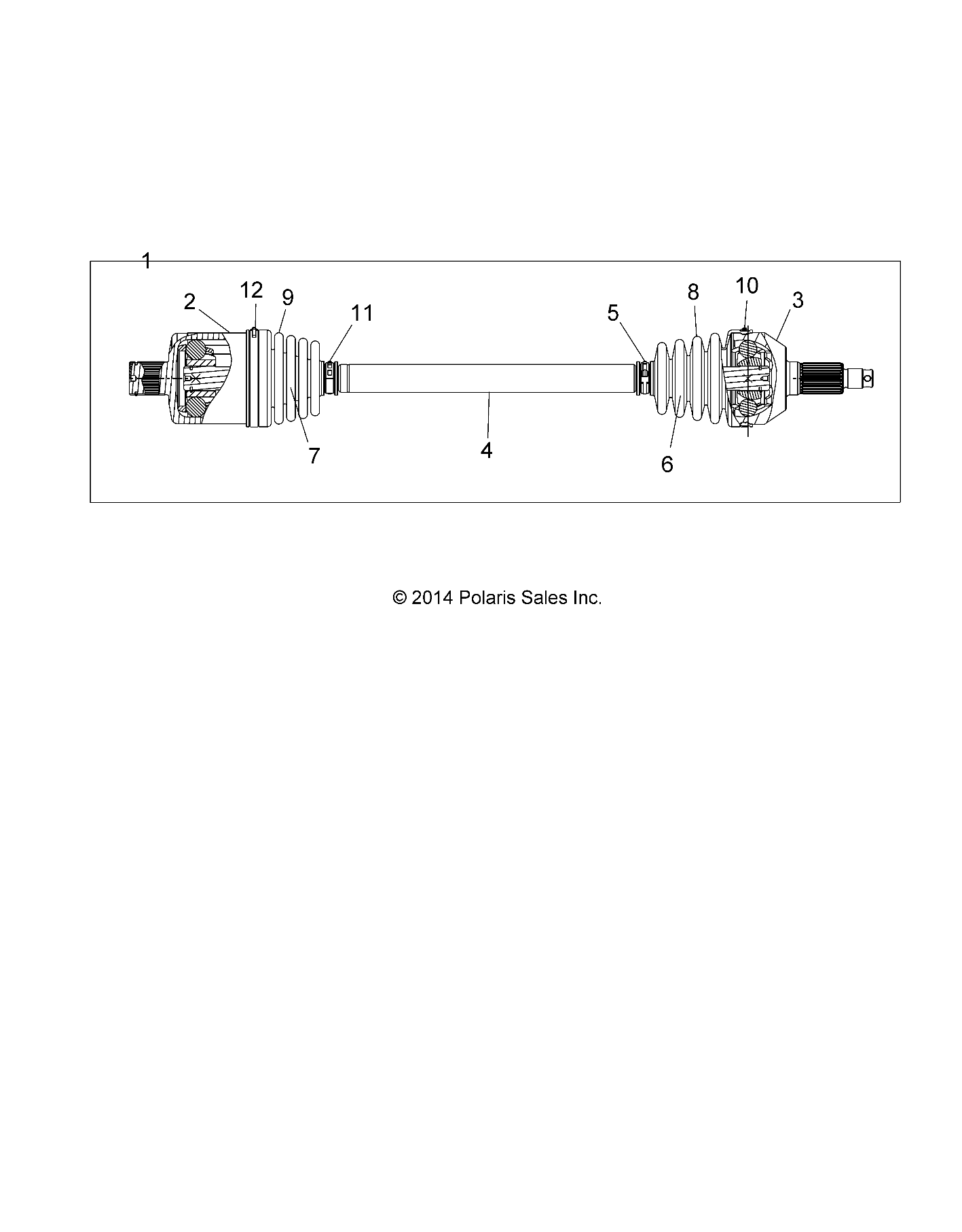 DRIVE TRAIN, REAR HALF SHAFT - Z16VA87 ALL OPTIONS (49RGRSHAFTDRIVERR15RZR900)