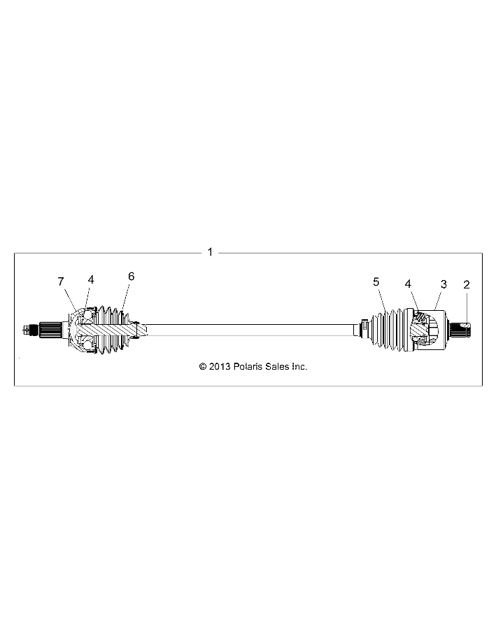 DRIVE TRAIN, FRONT HALF SHAFT - Z16VDE99FM/NM (49RGRSHAFTDRV14RZR1000)