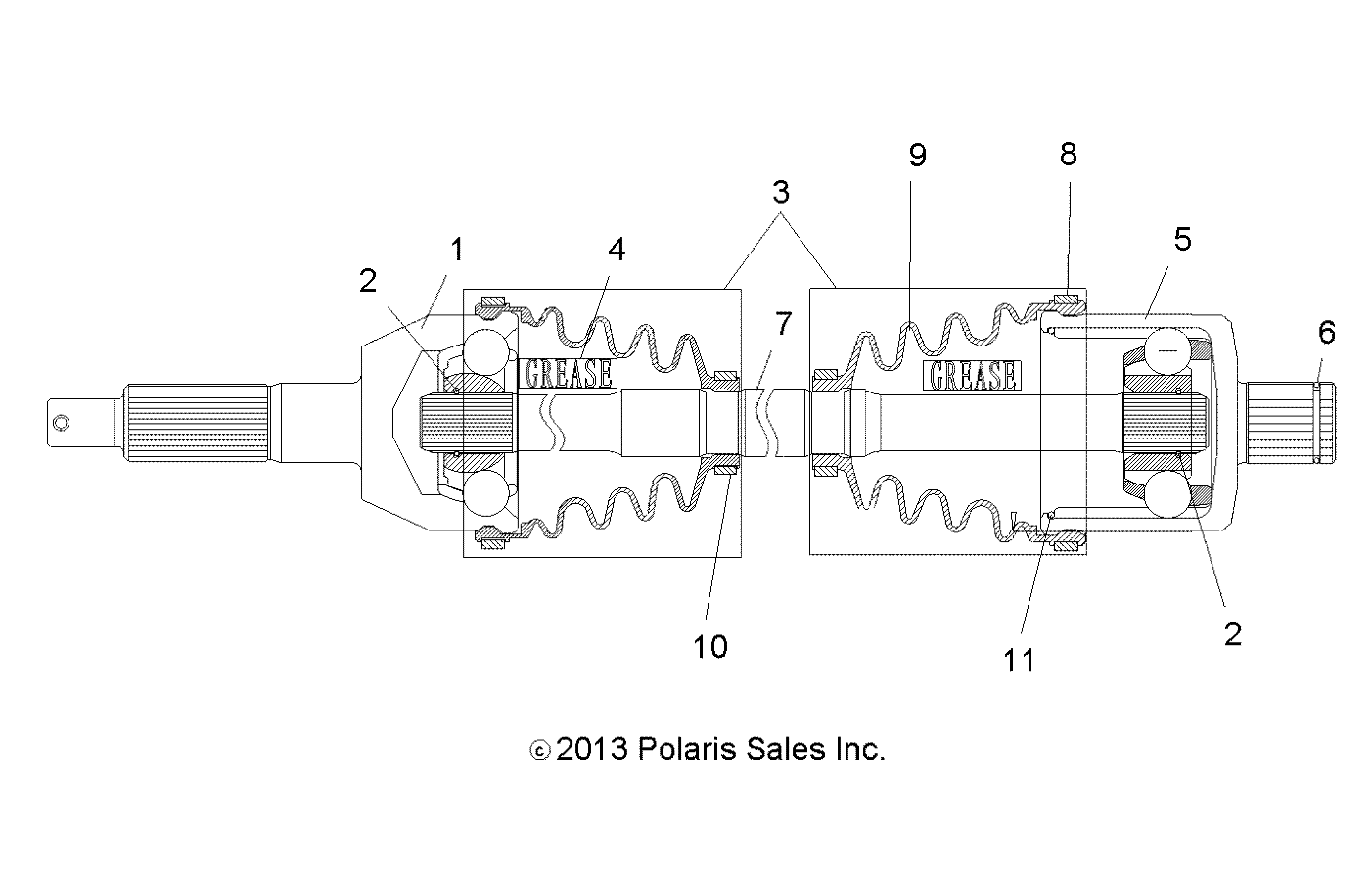 DRIVE TRAIN, REAR DRIVE SHAFT - R15RMA32AA/AJ (49RGRSHAFTDRVRR14570)