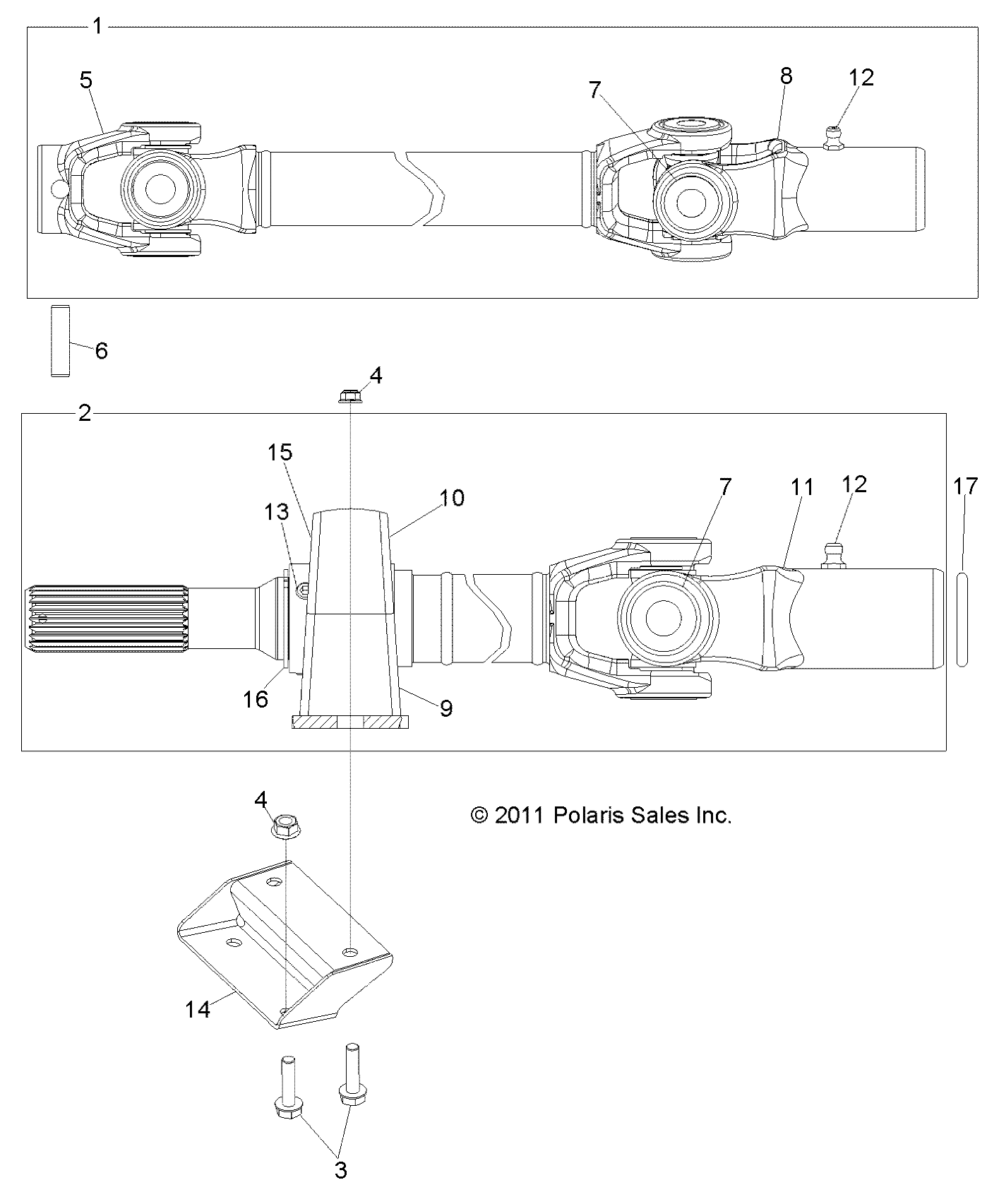 DRIVE TRAIN, FRONT PROP SHAFT - R12TH90DG (49RGRSHAFTPROP12900D)