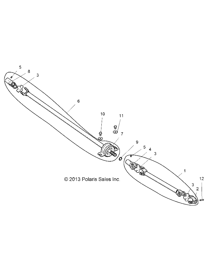 DRIVE TRAIN, FRONT PROP SHAFT - Z14ST1EFX (49RGRSHAFTPROP14RZR1000)