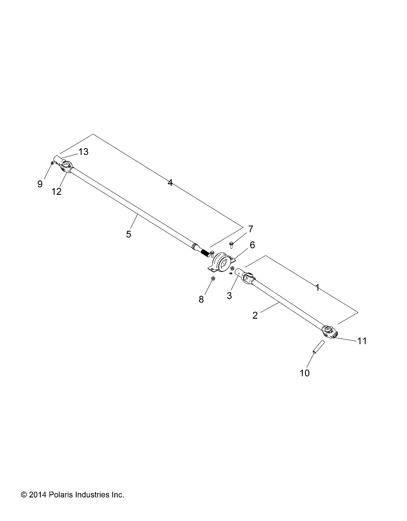 DRIVE TRAIN, FRONT PROP SHAFT - R21M4A57B1/B9/EBX (49RGRSHAFTPROP15570MC)