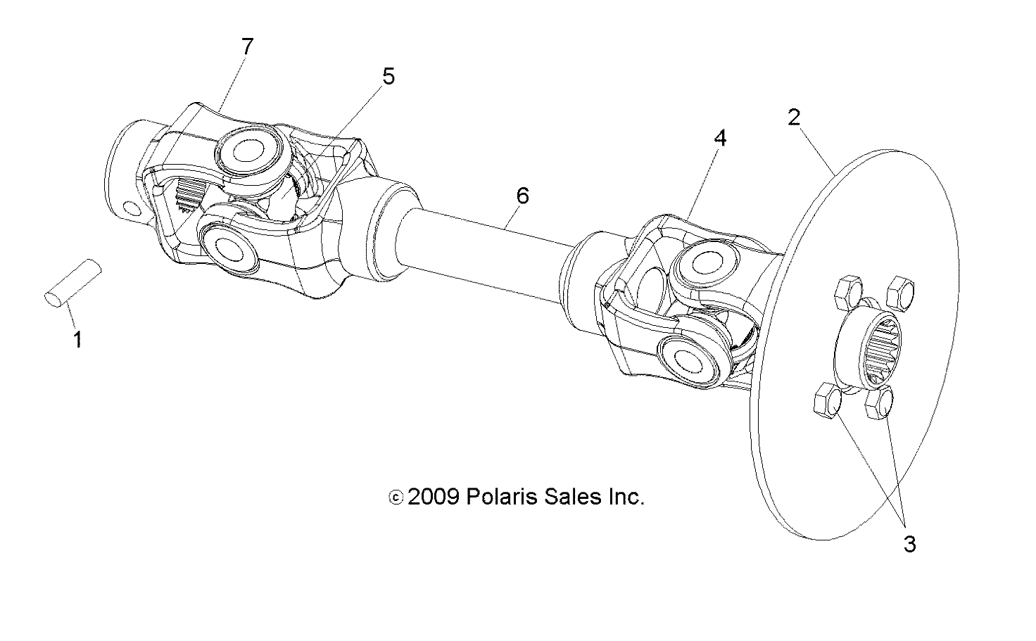 DRIVE TRAIN, REAR PROP SHAFT - R15RAA76AA/AJ (49RGRSHAFTPROPRR106X6)