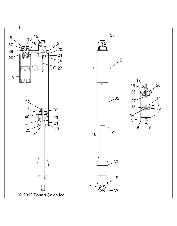 SUSPENSION, FRONT SHOCK - Z14ST1EFX (49RGRSHOCKFRT14RZR1000)