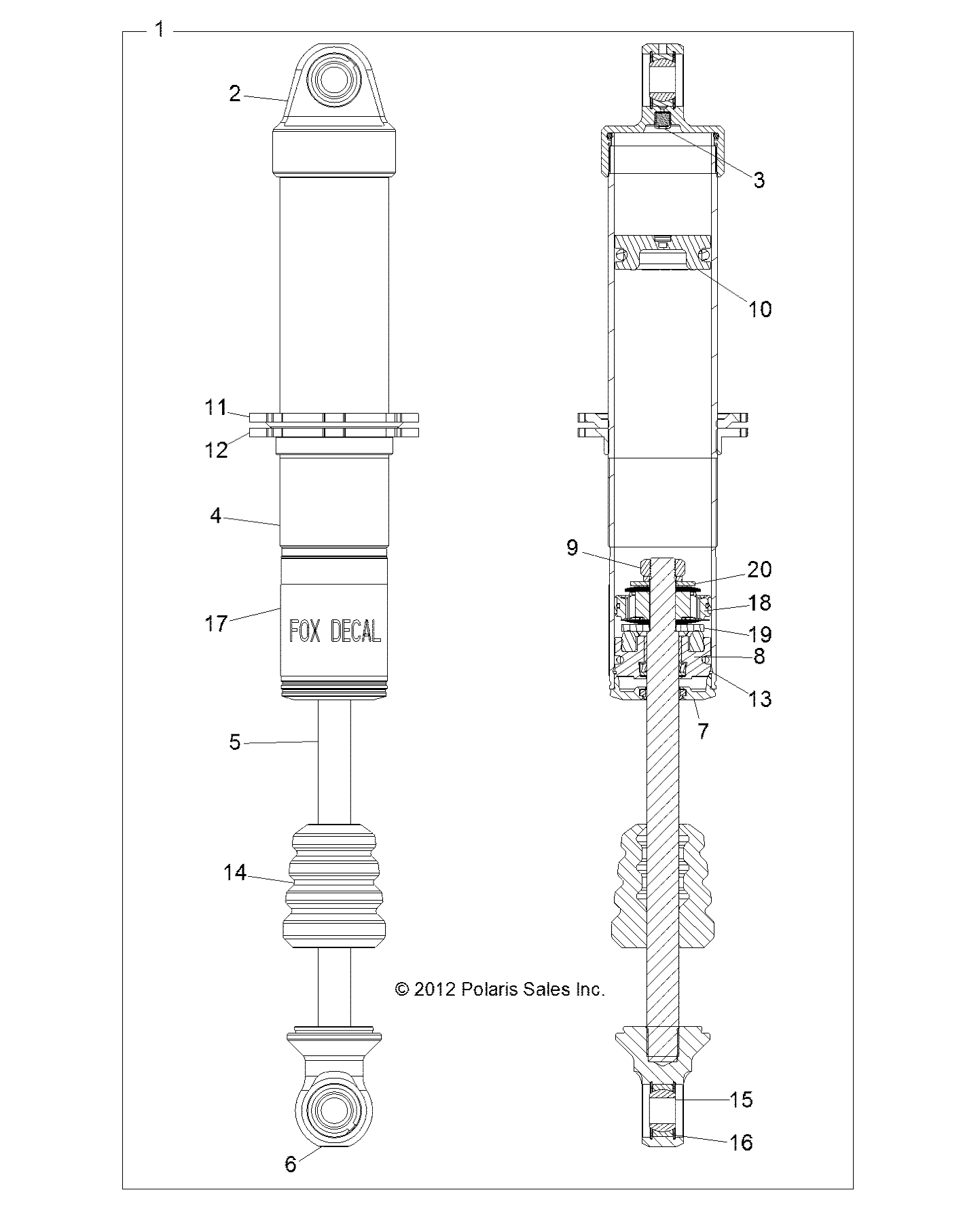 SUSPENSION, FRONT SHOCK - R13XE76AD (49RGRSHOCKFRT7043908)