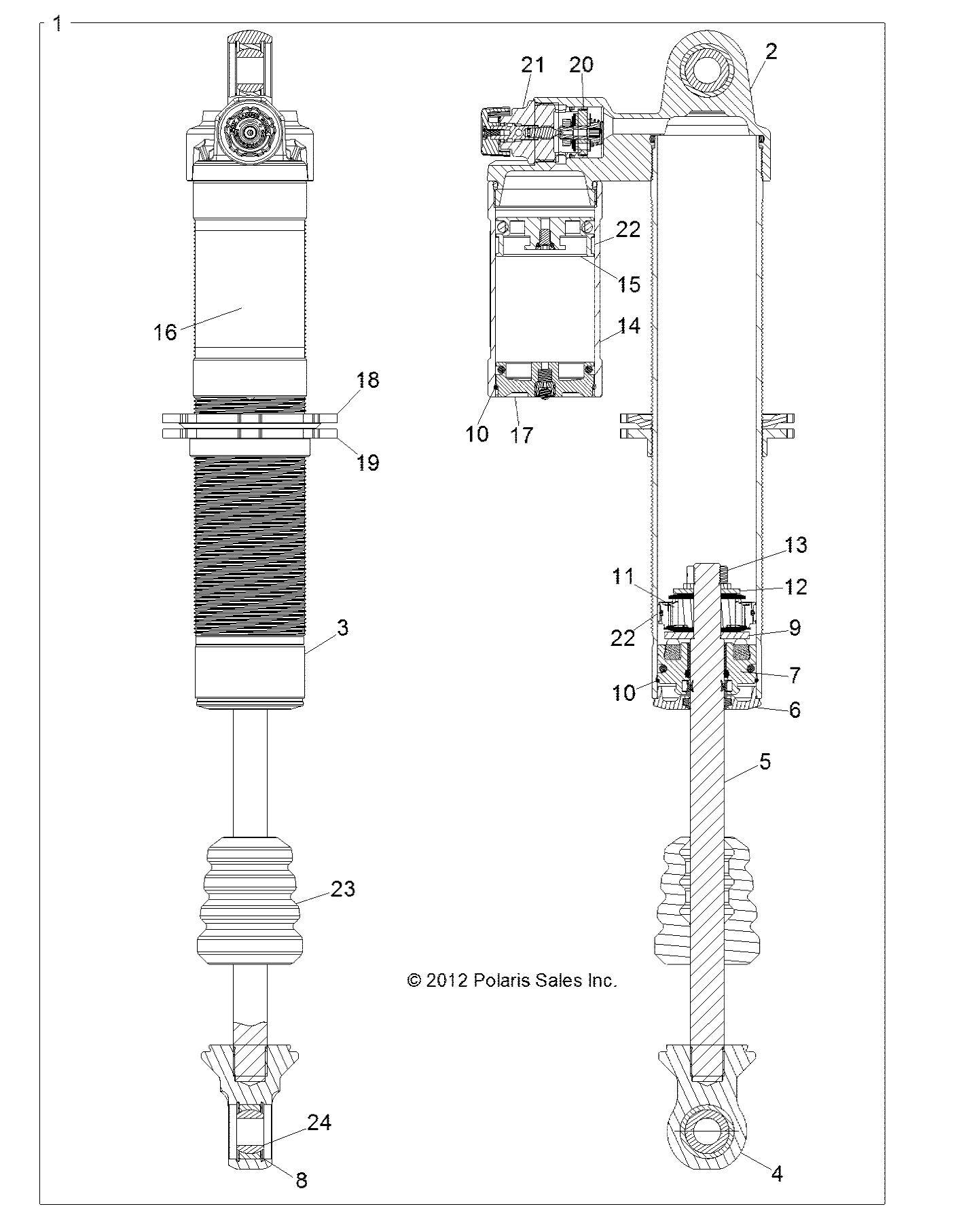 SUSPENSION, FRONT SHOCK - Z14XE7EAL/X (49RGRSHOCKFRT7043928)